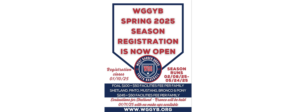 Spring 2025 Registration NOW OPEN!!